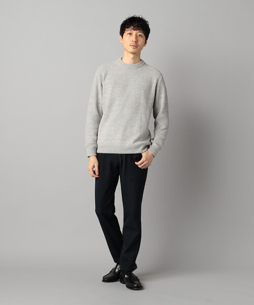 COMME CA MEN（コムサメン）の「メランジ クルーネックニット（ニット/セーター・メンズ・ブラック/ネイビー/ライトグレー・M/L）」の5枚目の写真