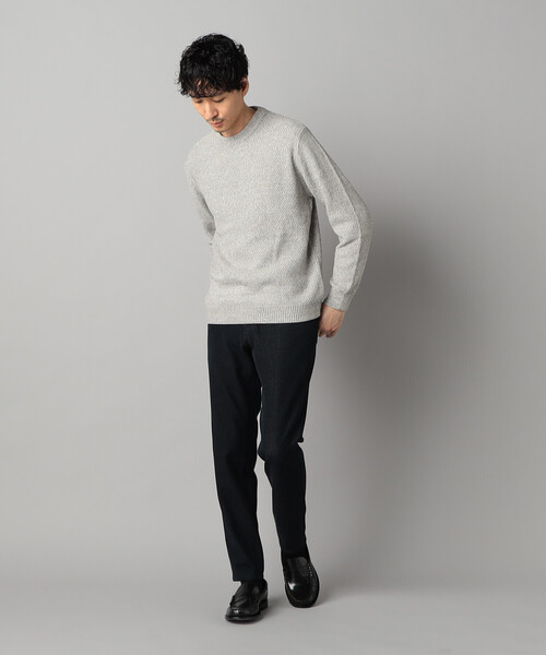 COMME CA MEN（コムサメン）の「メランジ クルーネックニット（ニット/セーター・メンズ・ブラック/ネイビー/ライトグレー・M/L）」の6枚目の写真