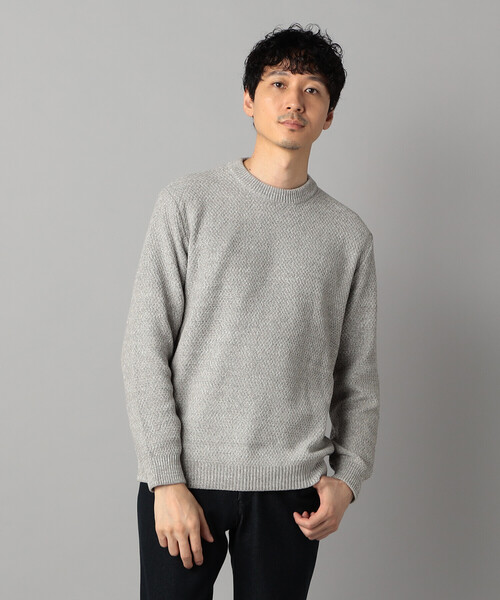 COMME CA MEN（コムサメン）の「メランジ クルーネックニット（ニット/セーター・メンズ・ブラック/ネイビー/ライトグレー・M/L）」の7枚目の写真