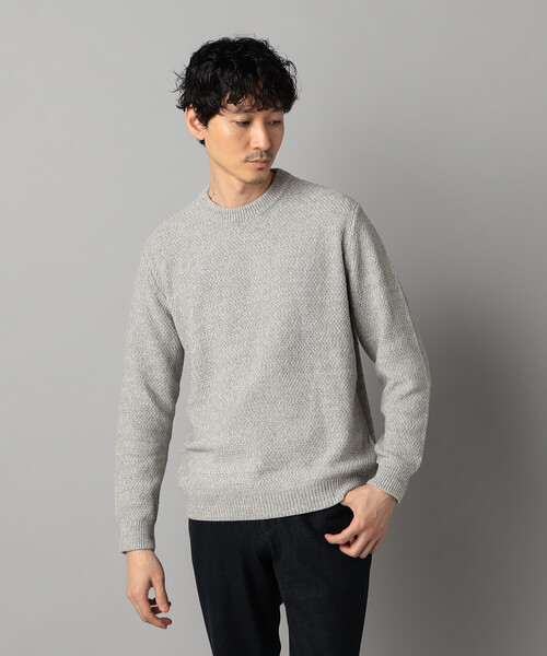 COMME CA MEN（コムサメン）の「メランジ クルーネックニット（ニット/セーター・メンズ・ブラック/ネイビー/ライトグレー・M/L）」の9枚目の写真