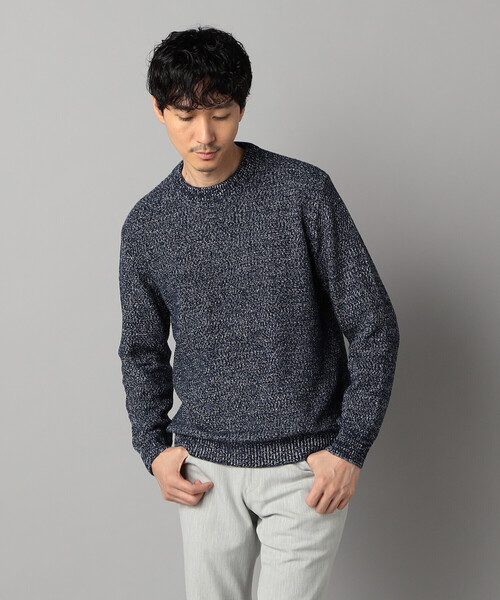 COMME CA MEN（コムサメン）の「メランジ クルーネックニット（ニット/セーター・メンズ・ブラック/ネイビー/ライトグレー・M/L）」の19枚目の写真