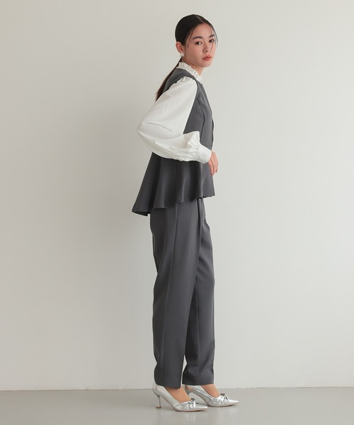 セール】【手洗いOK】クルーネックベストセットアップスーツ（スーツ