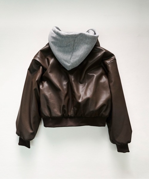 CALIFORNIA OUTFITTERS(カリフォルニア アウトフィッターズ)の「11C4 裏ファー レイヤード フード付PUレザージャケット(ブルゾン・メンズ・ブラウン/ブラック・FREE)」の18枚目の写真