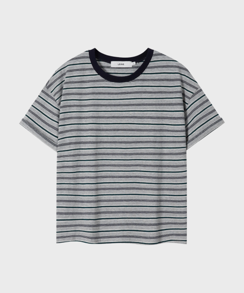 LEIRE（ルアール）の「エッセンシャルストライプクロップTシャツ[マルチグレーST]（Tシャツ/カットソー・メンズ・その他・XX-LARGE/X-LARGE/LARGE/MEDIUM）」の4枚目の写真