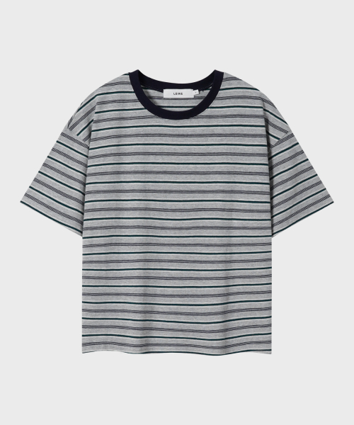 LEIRE（ルアール）の「エッセンシャルストライプクロップTシャツ[マルチグレーST]（Tシャツ/カットソー・メンズ・その他・XX-LARGE/X-LARGE/LARGE/MEDIUM）」の5枚目の写真