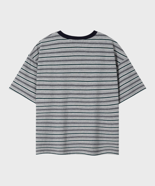 LEIRE（ルアール）の「エッセンシャルストライプクロップTシャツ[マルチグレーST]（Tシャツ/カットソー・メンズ・その他・XX-LARGE/X-LARGE/LARGE/MEDIUM）」の6枚目の写真