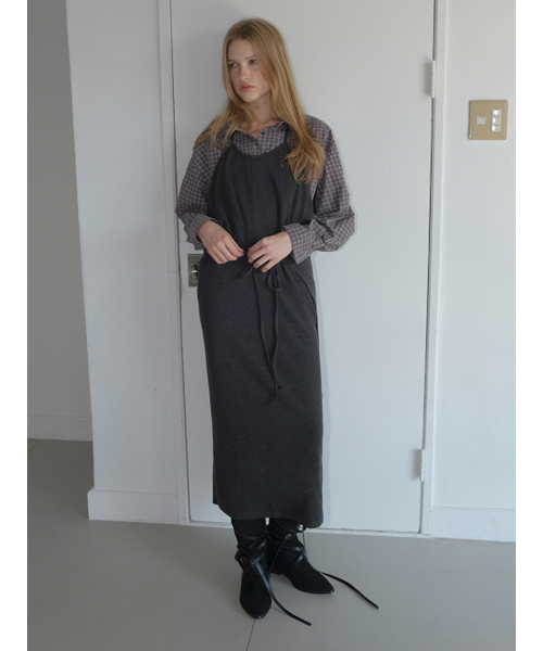 ETMON（エトモン）の「Halter Strap Long Dress, Charcoal（ワンピース・レディース・その他・F）」の3枚目の写真