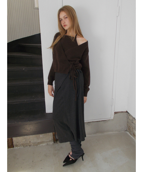 ETMON（エトモン）の「Halter Strap Long Dress, Charcoal（ワンピース・レディース・その他・F）」の6枚目の写真