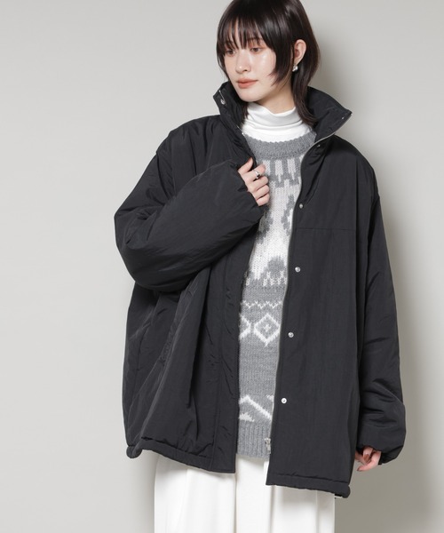 セール】撥水加工 中綿スタンドオーバージップブルゾン（ブルゾン