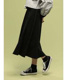 KOLEAT（コレット）の「WOMENS SEMI-FLARE MIDI LONG SKIRT [BLACK]（スカート）」
