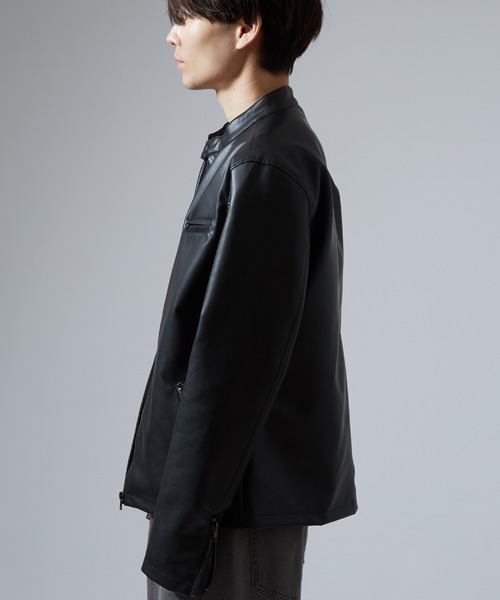 improves（インプローブス）の「PU シングル ライダースジャケット（ライダースジャケット・メンズ・ブラック・SMALL/MEDIUM/LARGE/X-LARGE）」の3枚目の写真