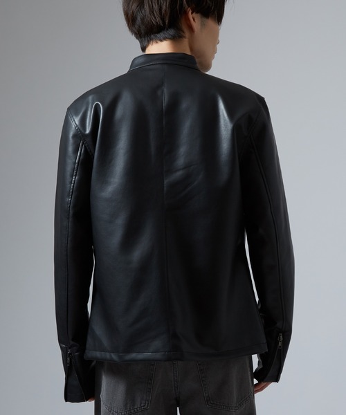 improves（インプローブス）の「PU シングル ライダースジャケット（ライダースジャケット・メンズ・ブラック・SMALL/MEDIUM/LARGE/X-LARGE）」の4枚目の写真