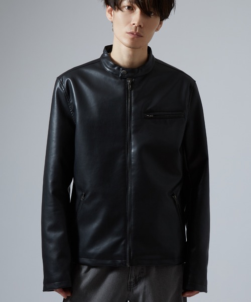 improves（インプローブス）の「PU シングル ライダースジャケット（ライダースジャケット・メンズ・ブラック・SMALL/MEDIUM/LARGE/X-LARGE）」の5枚目の写真