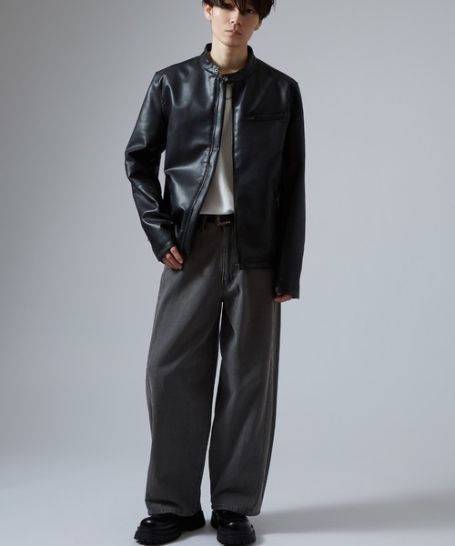 improves（インプローブス）の「PU シングル ライダースジャケット（ライダースジャケット・メンズ・ブラック・SMALL/MEDIUM/LARGE/X-LARGE）」の6枚目の写真