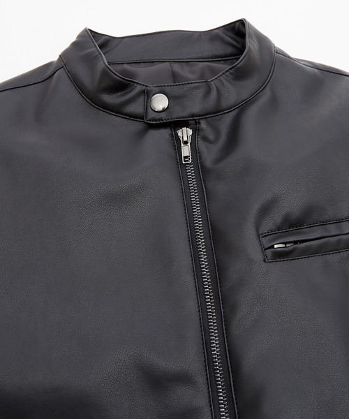 improves（インプローブス）の「PU シングル ライダースジャケット（ライダースジャケット・メンズ・ブラック・SMALL/MEDIUM/LARGE/X-LARGE）」の7枚目の写真