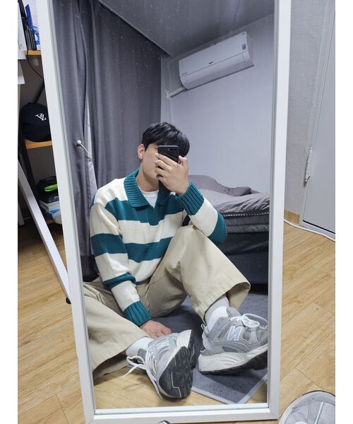 MAINBOOTH(メインブース)の「Traveler Oversized Sweater(TEAL GREEN)(ニット/セーター・レディース・その他・2/3)」の11枚目の写真