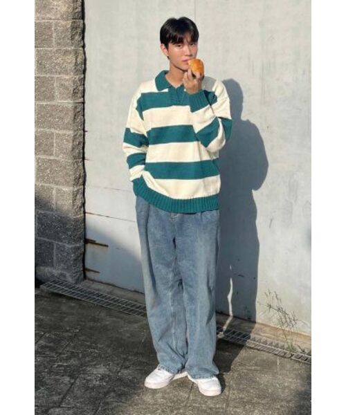 MAINBOOTH(メインブース)の「Traveler Oversized Sweater(TEAL GREEN)(ニット/セーター・レディース・その他・2/3)」の12枚目の写真
