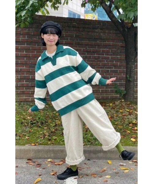 MAINBOOTH(メインブース)の「Traveler Oversized Sweater(TEAL GREEN)(ニット/セーター・レディース・その他・2/3)」の19枚目の写真