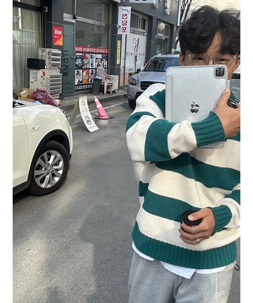 MAINBOOTH(メインブース)の「Traveler Oversized Sweater(TEAL GREEN)(ニット/セーター・レディース・その他・2/3)」の21枚目の写真