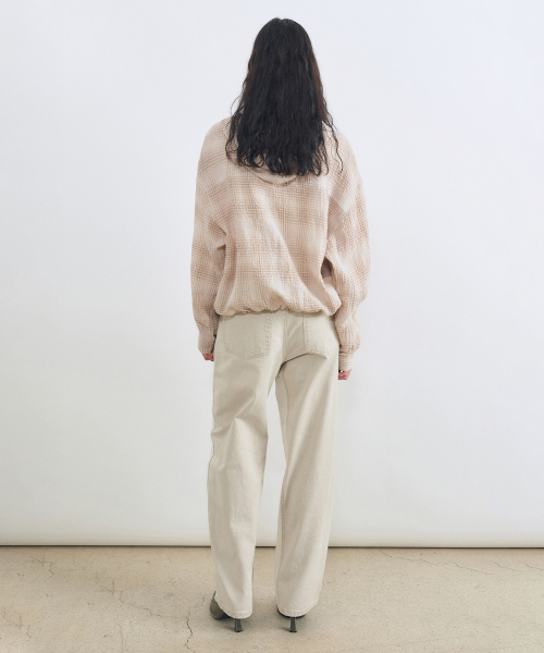 INSILENCE WOMEN(インサイレンスウーマン)の「チェックリネンフードシャツ BEIGE(パーカー・レディース・その他・SMALL/MEDIUM)」の4枚目の写真