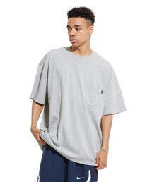 LAB ジャイアント オーバーサイズ ソリッド ポケット 半袖Tシャツ グレー