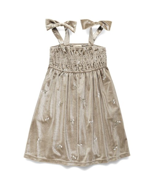 プチレディ】花柄刺しゅうベロアジャンパースカート（スカート