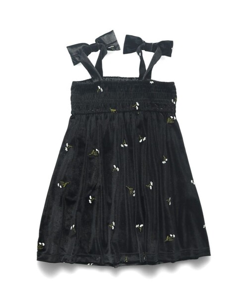 プチレディ】花柄刺しゅうベロアジャンパースカート（スカート