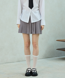 DOROTHY PLEATS SKIRT PANTS / SAND GRAY