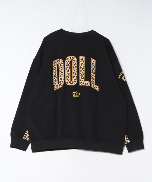 BABYDOLL（ベビードール）の「親子お揃い BIGヒョウ柄スリーブトレーナー 1173A（スウェット・レディース・ブラック/ピンク系その他7・ユニセックスS/ユニセックスM/ユニセックスL/ユニセックスXL）」の3枚目の写真