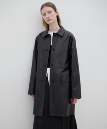 LEVAR（レバー）の「Faux Leather Half Jacket - Black（ライダースジャケット）」