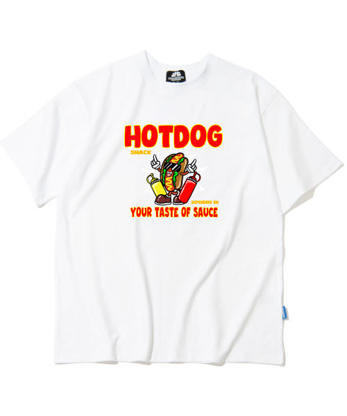 TRIPSHION(トリップション)の「ホットドッグチル グラフィックTシャツ - ホワイト(Tシャツ/カットソー・メンズ・その他・LARGE/MEDIUM/X-LARGE)」の1枚目の写真
