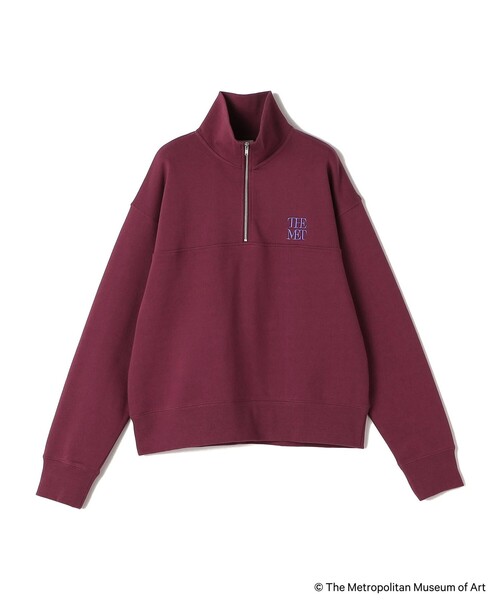 SHIPS Colors(シップス カラーズ)の「SHIPS Colors:The Met コラボ エンブロイダリー ハーフ ジップ スウェット(スウェット・レディース・ワイン/グレー/ダークグレー・ONE SIZE)」の3枚目の写真