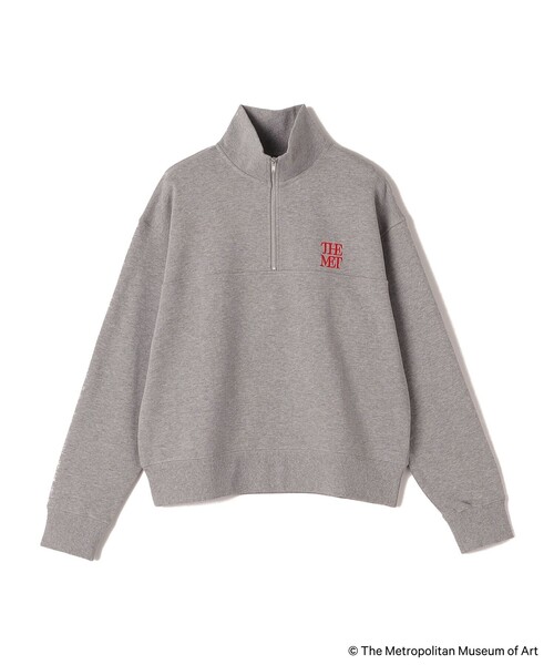 SHIPS Colors(シップス カラーズ)の「SHIPS Colors:The Met コラボ エンブロイダリー ハーフ ジップ スウェット(スウェット・レディース・ワイン/グレー/ダークグレー・ONE SIZE)」の4枚目の写真