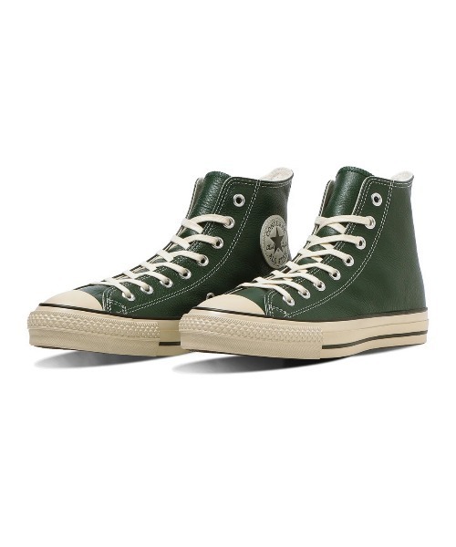 CONVERSE(コンバース)の「CONVERSE LEATHER ALL STAR J HI(コンバース レザー オールスター J HI)(スニーカー・メンズ・グリーン系・23cm/23.5cm/24cm/24.5cm/25cm/25.5cm/26cm/26.5cm/27cm/27.5cm/28cm)」の1枚目の写真