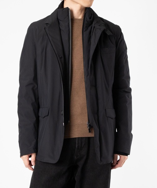 HERNO(ヘルノ)の「HERNO BLAZER WITH BIB IN 2-LAYER PROMETEO DOWN JACKET ヘルノ ビブイン 2レイヤー テイラード ダウンジャケット(ダウンジャケット/コート・メンズ・ブラック・48/52/46/50)」の4枚目の写真
