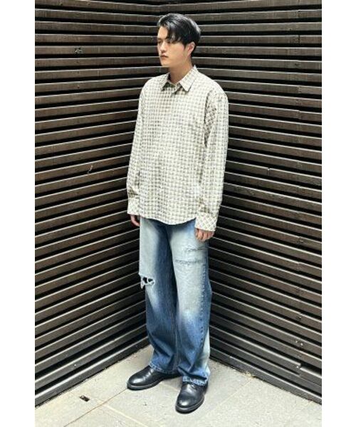 NONBLANK(ノンブランク)の「ブラシドワイドフィットデニムパンツ_BLUE(デニムパンツ・メンズ・その他・MEDIUM/X-LARGE/LARGE)」の6枚目の写真