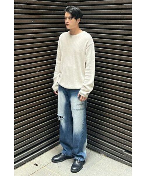 NONBLANK(ノンブランク)の「ブラシドワイドフィットデニムパンツ_BLUE(デニムパンツ・メンズ・その他・MEDIUM/X-LARGE/LARGE)」の7枚目の写真