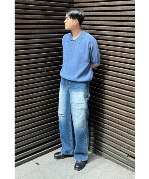 NONBLANK(ノンブランク)の「ブラシドワイドフィットデニムパンツ_BLUE(デニムパンツ・メンズ・その他・MEDIUM/X-LARGE/LARGE)」の12枚目の写真