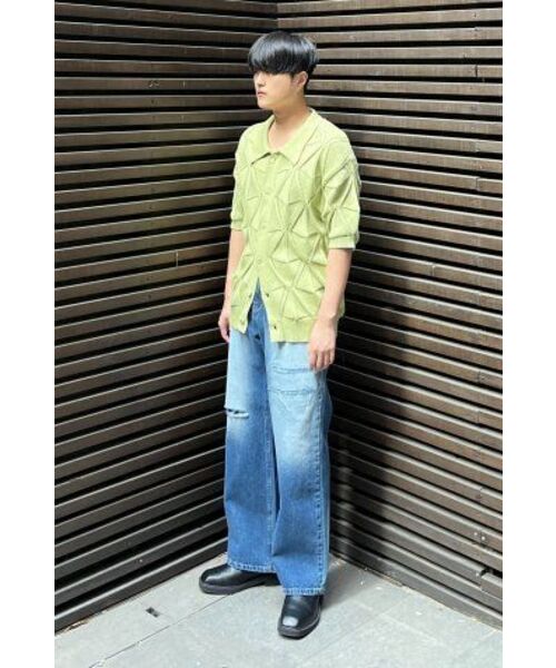 NONBLANK(ノンブランク)の「ブラシドワイドフィットデニムパンツ_BLUE(デニムパンツ・メンズ・その他・MEDIUM/X-LARGE/LARGE)」の14枚目の写真