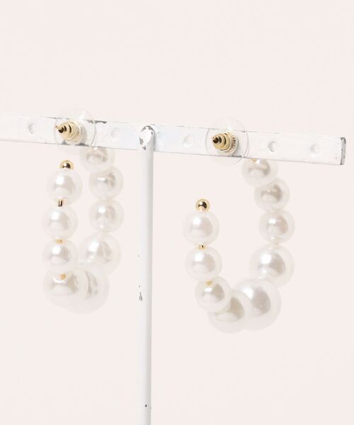 Port（ポート）の「【 Port / ポート 】 デザイン フープ ピアス（ピアス（両耳用）・レディース・シルバー系その他3/ホワイト系その他/ホワイト/シルバー系その他/シルバー/シルバー系その他2・FREE）」の9枚目の写真