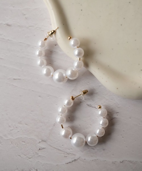 Port（ポート）の「【 Port / ポート 】 デザイン フープ ピアス（ピアス（両耳用）・レディース・シルバー系その他3/ホワイト系その他/ホワイト/シルバー系その他/シルバー/シルバー系その他2・FREE）」の13枚目の写真