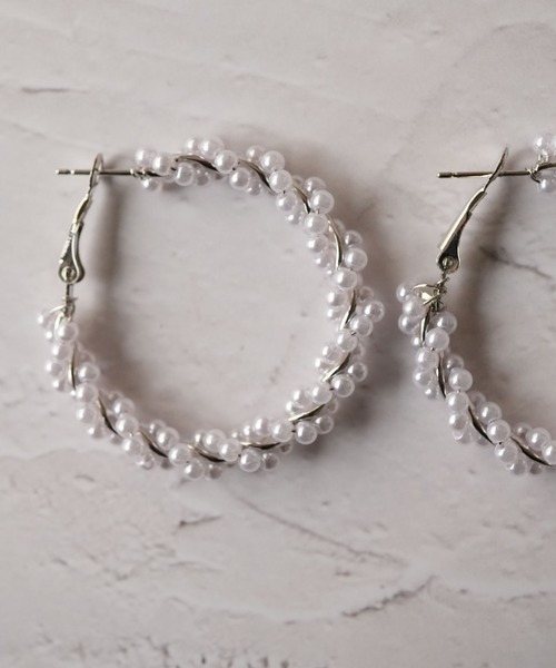 Port（ポート）の「【 Port / ポート 】 デザイン フープ ピアス（ピアス（両耳用）・レディース・シルバー系その他3/ホワイト系その他/ホワイト/シルバー系その他/シルバー/シルバー系その他2・FREE）」の15枚目の写真