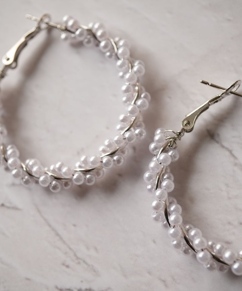 Port（ポート）の「【 Port / ポート 】 デザイン フープ ピアス（ピアス（両耳用）・レディース・シルバー系その他3/ホワイト系その他/ホワイト/シルバー系その他/シルバー/シルバー系その他2・FREE）」の16枚目の写真