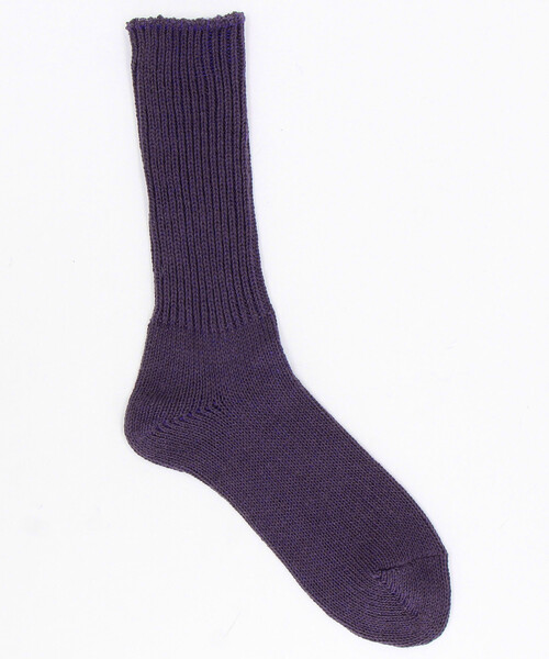 FREAK'S STORE（フリークスストア）の「ローゲージリブ編 クルーソックス(25.0-27.0cm対応)（ソックス/靴下・メンズ・ホワイト/レッド/パープル/ブラック/ブルー・ONE SIZE）」の4枚目の写真