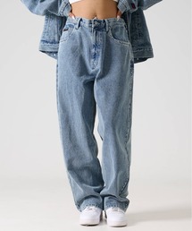 FUBU（ フブ）の「FUBU フブ ブランド Studs Denim Pants / スタッズ デニム パンツ ワイド（デニムパンツ）」
