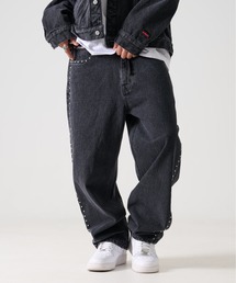 FUBU フブ ブランド Studs Denim Pants / スタッズ デニム パンツ ワイド