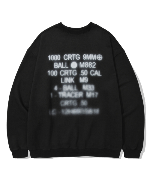 SMUDGE SPRAY AMMO STENCIL CREWNECK (BLACK)