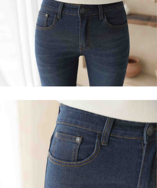 BBAEBBAE（ペッペ）の「ウエストヒドゥンスパンキャットサンドウォッシング日付デニムパンツ（デニムパンツ・レディース・ブルー・38/36/34/32/30/26/28）」の3枚目の写真