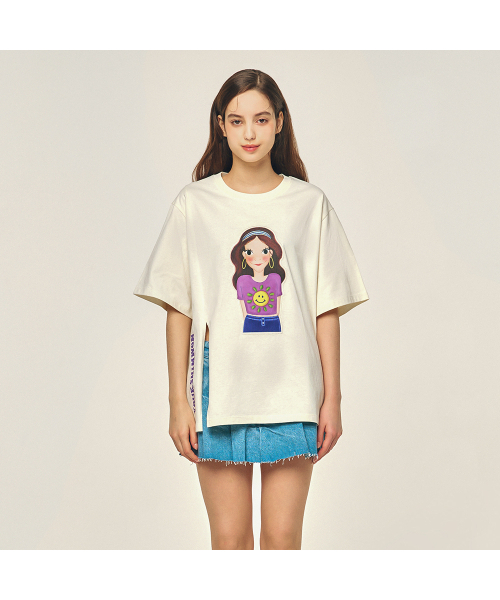 YOUK SHIM WON（ユクシムウォン）の「サイドスリットTシャツ F ルナ（Tシャツ/カットソー・レディース・その他・FREE）」の2枚目の写真