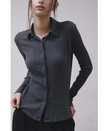 MIDNLOW（ミッドアンドロー）の「Long Sleeve Polo T-shirts (Grey)（Tシャツ/カットソー）」